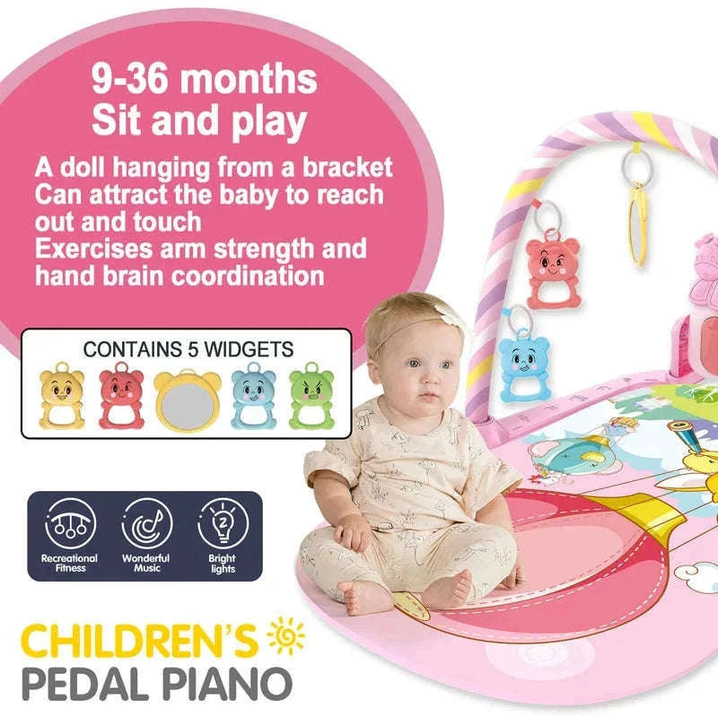 Baby Play Gym with Music Piano and Activity Toys-21