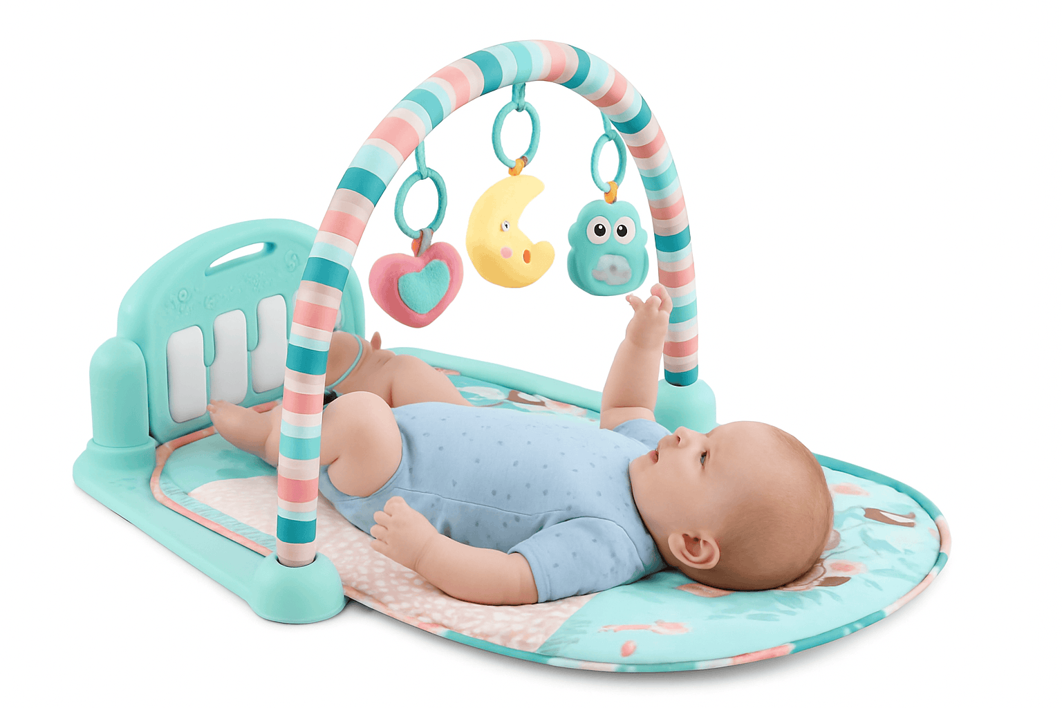 Baby Play Gym with Music Piano and Activity Toys-21
