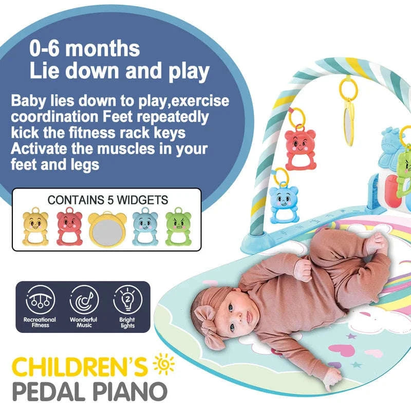 Baby Play Gym with Music Piano and Activity Toys-21