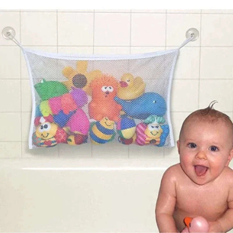 Baby Shower Toy Storage Bag for Tidy Bath Time Storage-C122-White 34X45cm