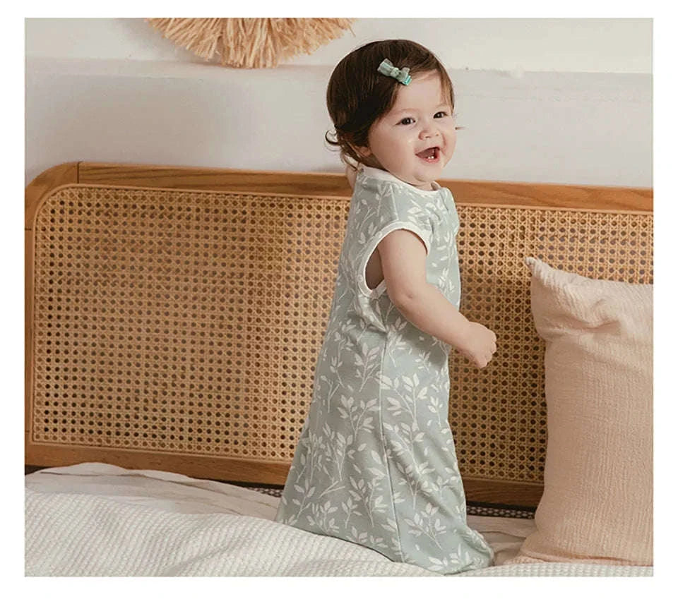 Baby Sleeping Bag Newborn Swaddle Thin Cotton Sack-dandelion / 65cm(3-6M)