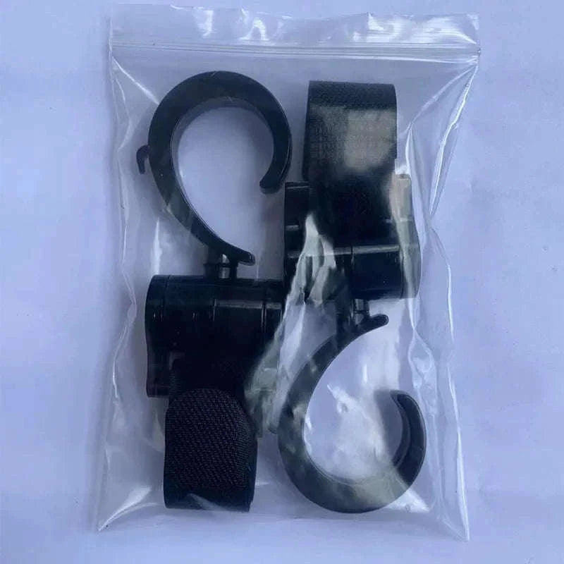 Baby Stroller Hook for Hands-Free Carrying and Easy Organization-black