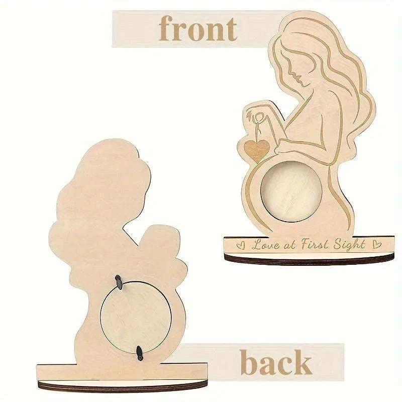 Baby Ultrasound Photo Frame Wood Sonogram Keepsake-Default Title