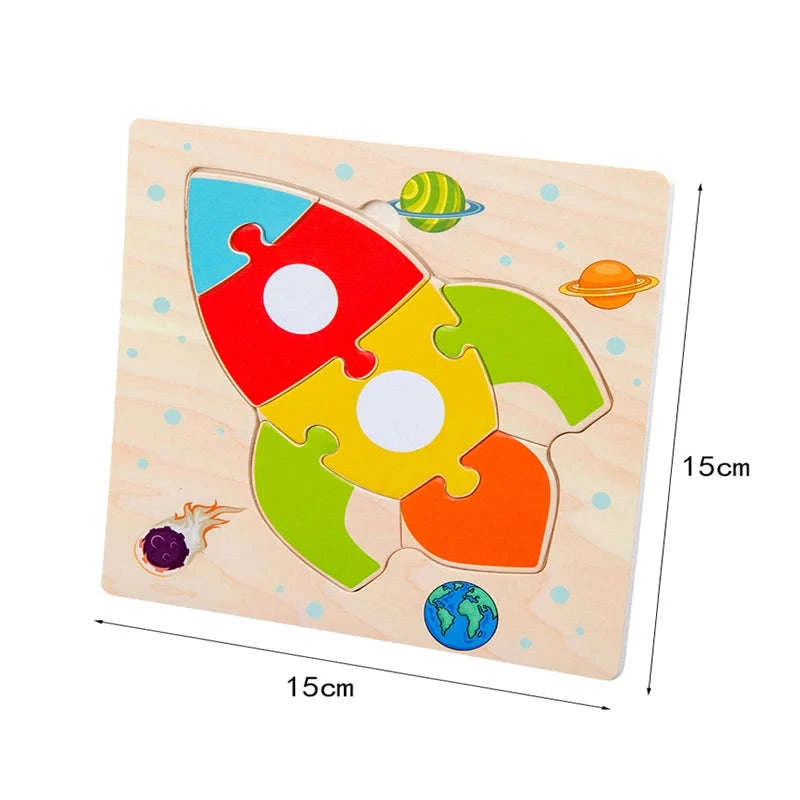 Baby Wooden 3D Puzzle Animal Tangram Toy-AV-18