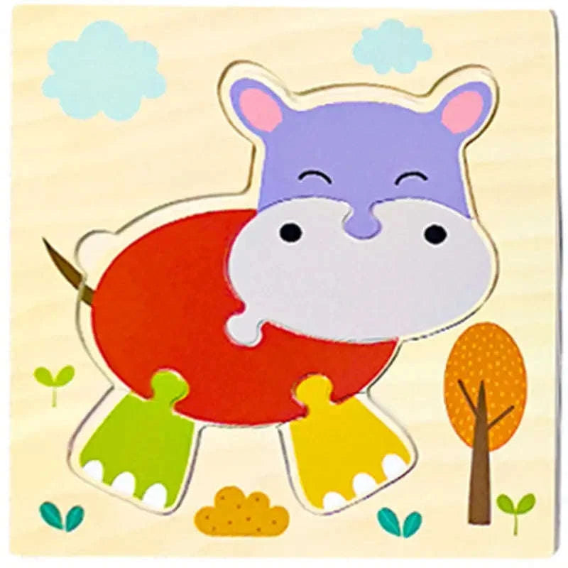 Baby Wooden 3D Puzzle Animal Tangram Toy-AV-18