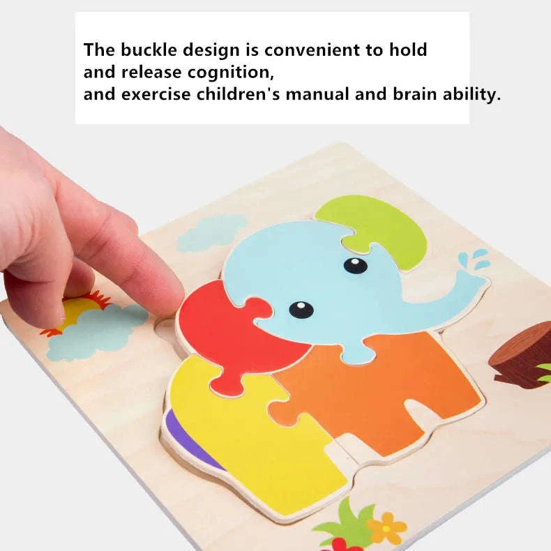 Baby Wooden 3D Puzzle Animal Tangram Toy-AV-18