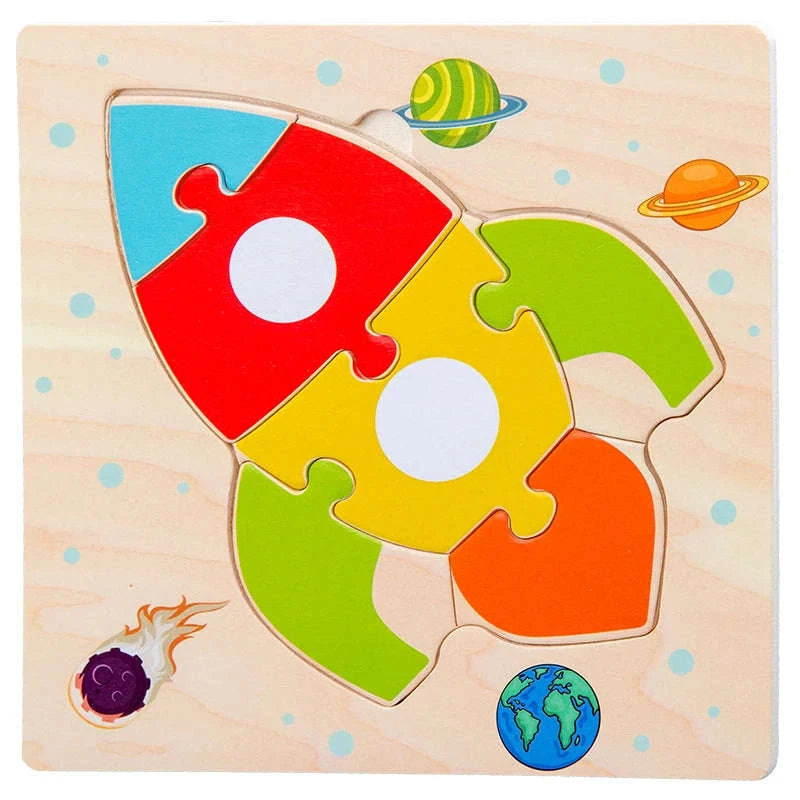 Baby Wooden 3D Puzzle Animal Tangram Toy-AV-18
