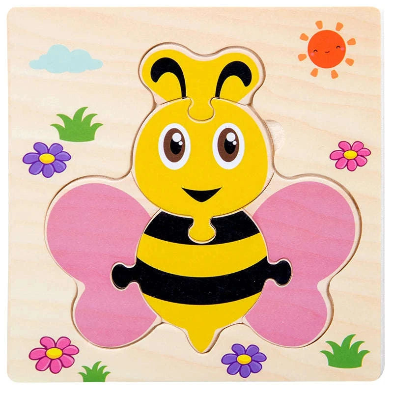 Baby Wooden 3D Puzzle Animal Tangram Toy-AV-18