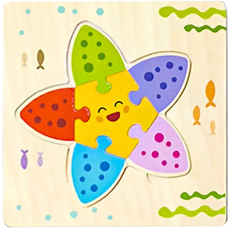 Baby Wooden 3D Puzzle Animal Tangram Toy-AV-18