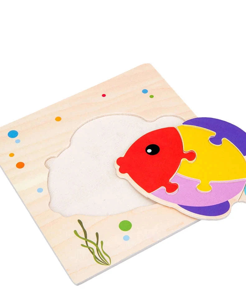 Baby Wooden 3D Puzzle Animal Tangram Toy-AV-18