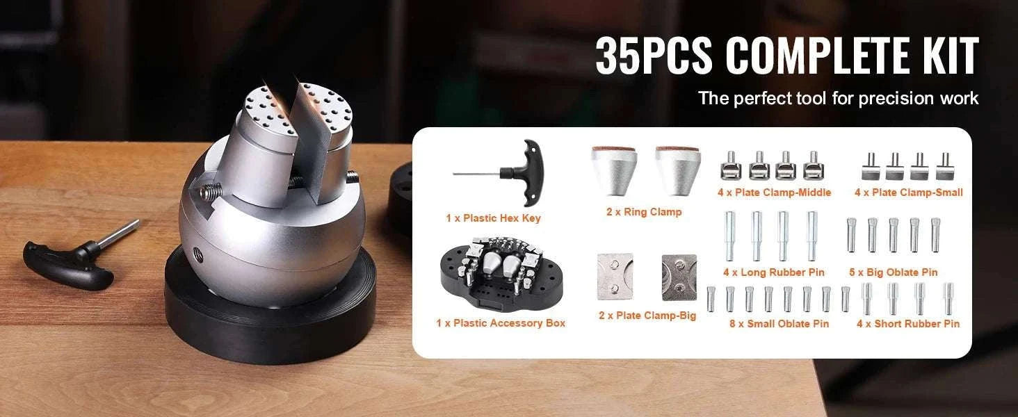 Ball Vise Engraving Block with 360° Rotation for Jewelry Work-3in 70PCs / United States