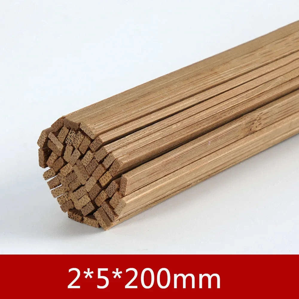 Bamboo Wood Model Material Set for DIY Crafting-5x5x200 SW84585-05