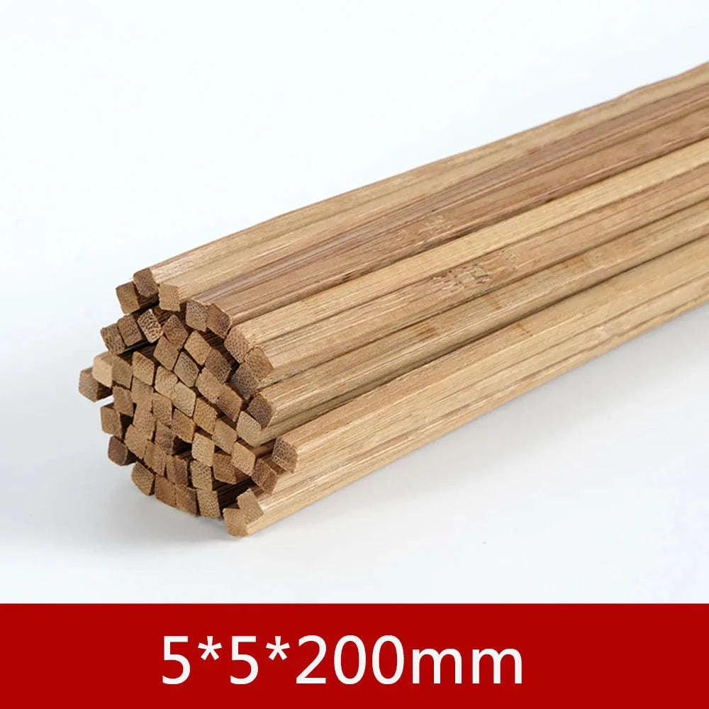 Bamboo Wood Model Material Set for DIY Crafting-5x5x200 SW84585-05