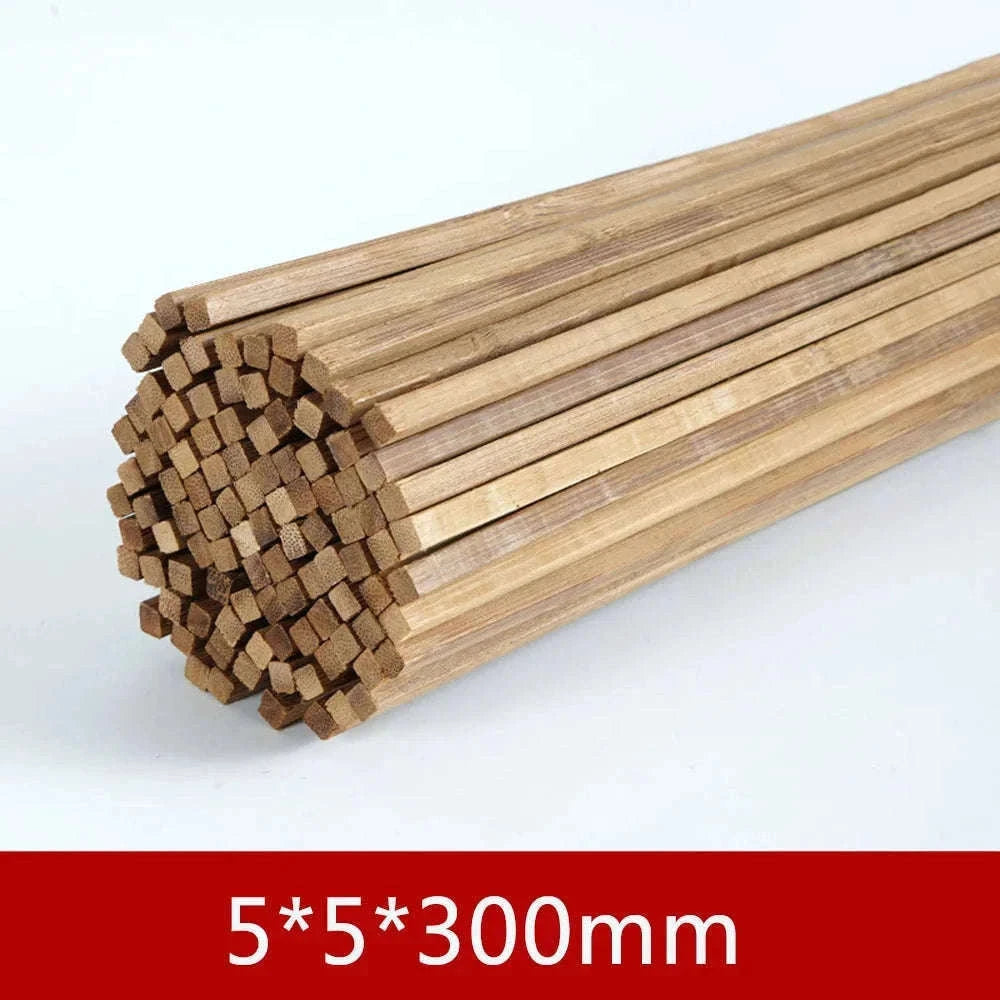 Bamboo Wood Model Material Set for DIY Crafting-5x5x200 SW84585-05