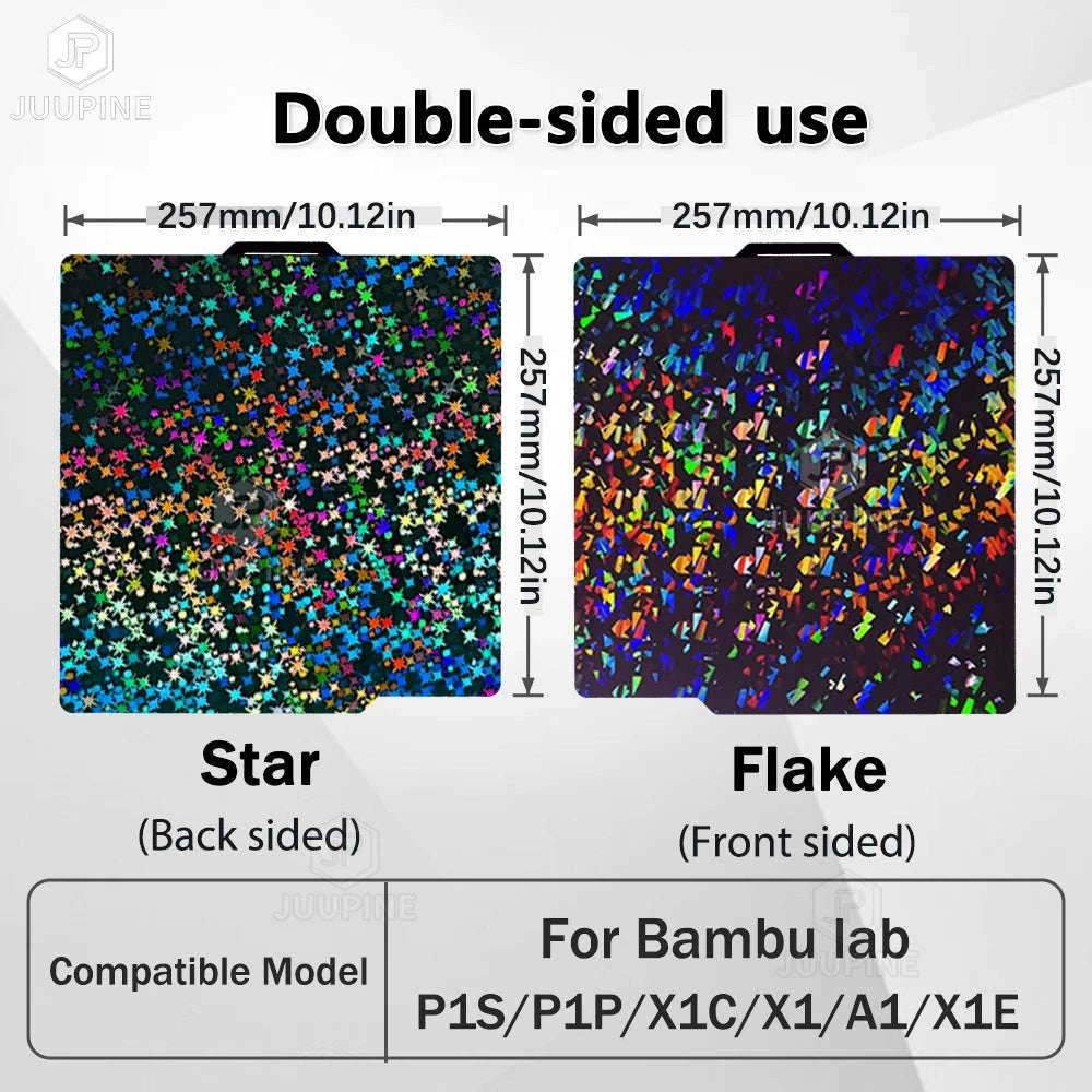 BambuLab 257×257 mm Double-Sided Spring Steel Build Plate-PEOPET
