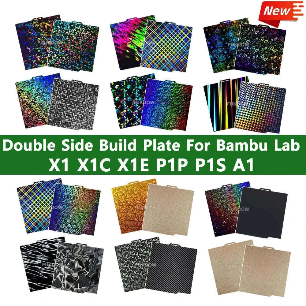 BambuLab 257×257mm Double-Sided PEI Spring Steel Build Plate-PEOPET