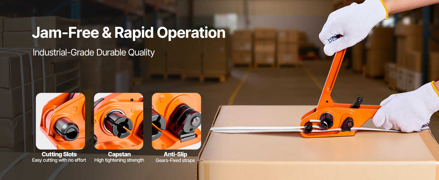 Manual Pallet Strapping Kit with 3200ft PP Band & 1000 Seals