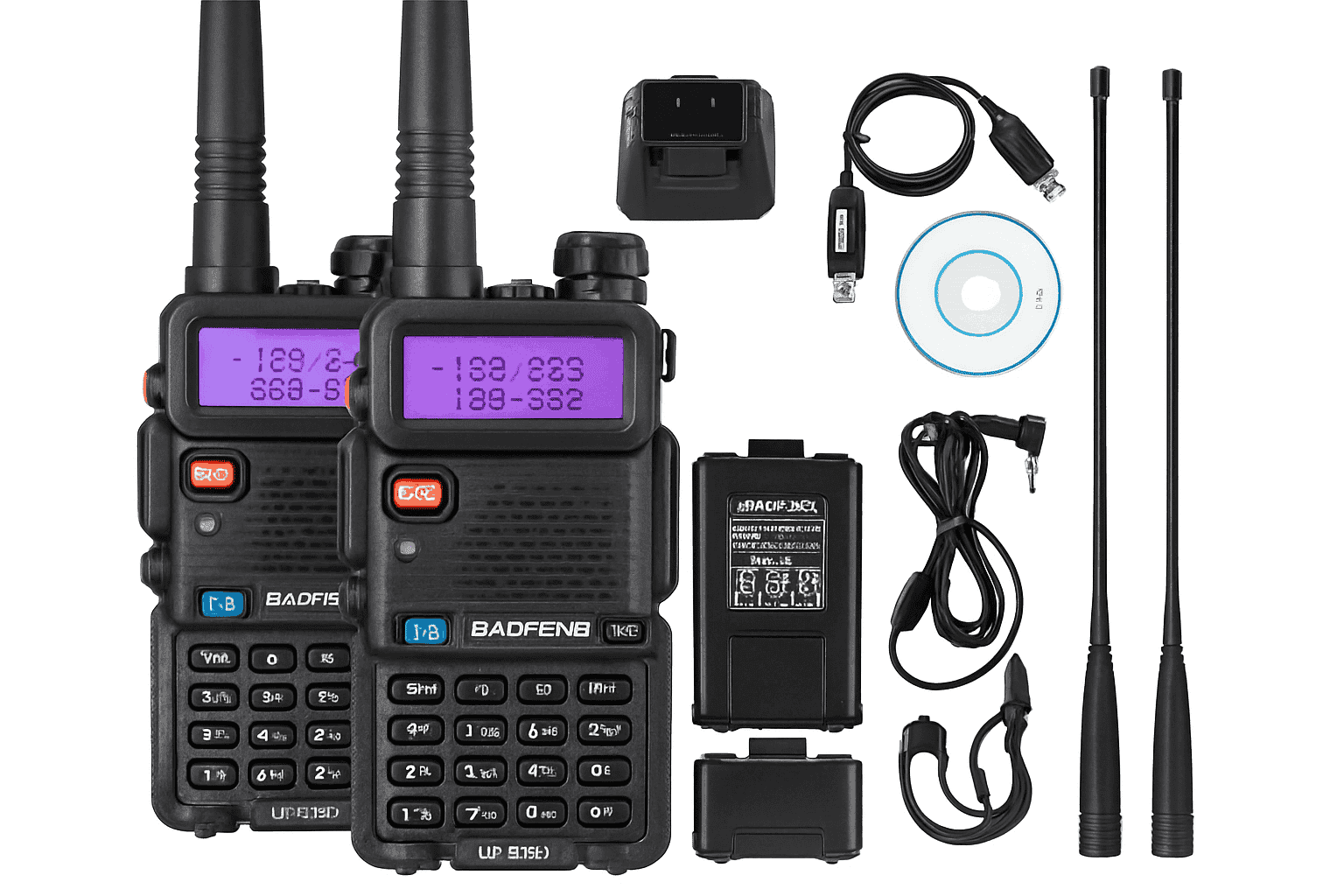 BaoFeng UV-5R 8W Dual-Band Walkie Talkie Radio-2X 8W-H-771-MIC-C / US