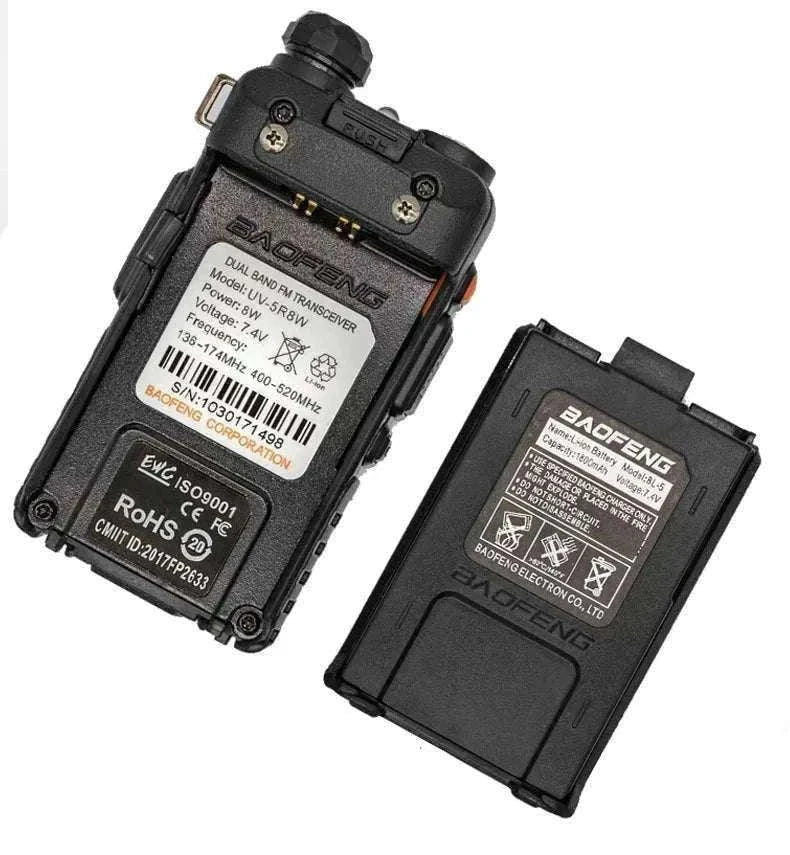 BaoFeng UV-5R 8W Dual-Band Walkie Talkie Radio-2X 8W-H-771-MIC-C / US