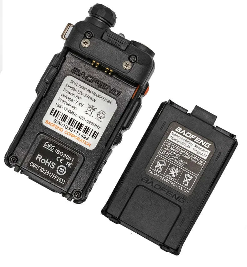BaoFeng UV-5R 8W Walkie Talkie-2X 8W-H-771-MIC-C / US