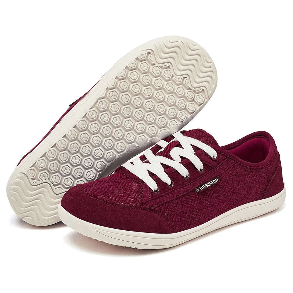 Barefoot Shoes Wide Toe Zero Drop Casual Sneakers-Gray / 41
