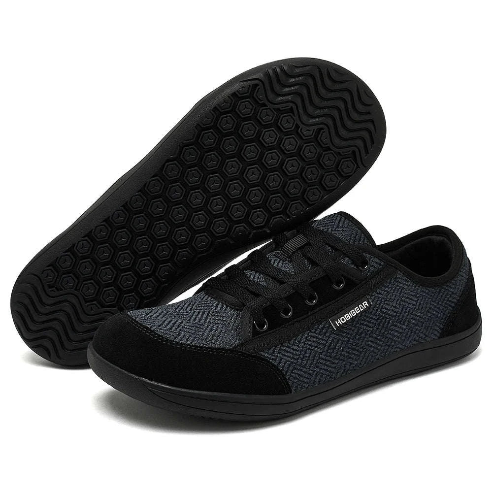 Barefoot Shoes Wide Toe Zero Drop Casual Sneakers-Gray / 41