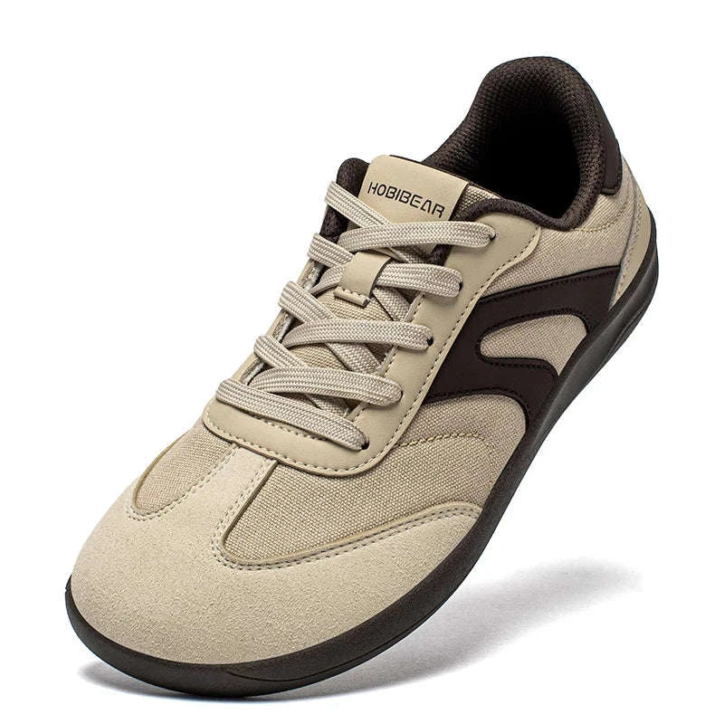 Barefoot Wide Toe Sneakers Unisex Zero Drop Minimalist Canvas Shoes-Black / 38