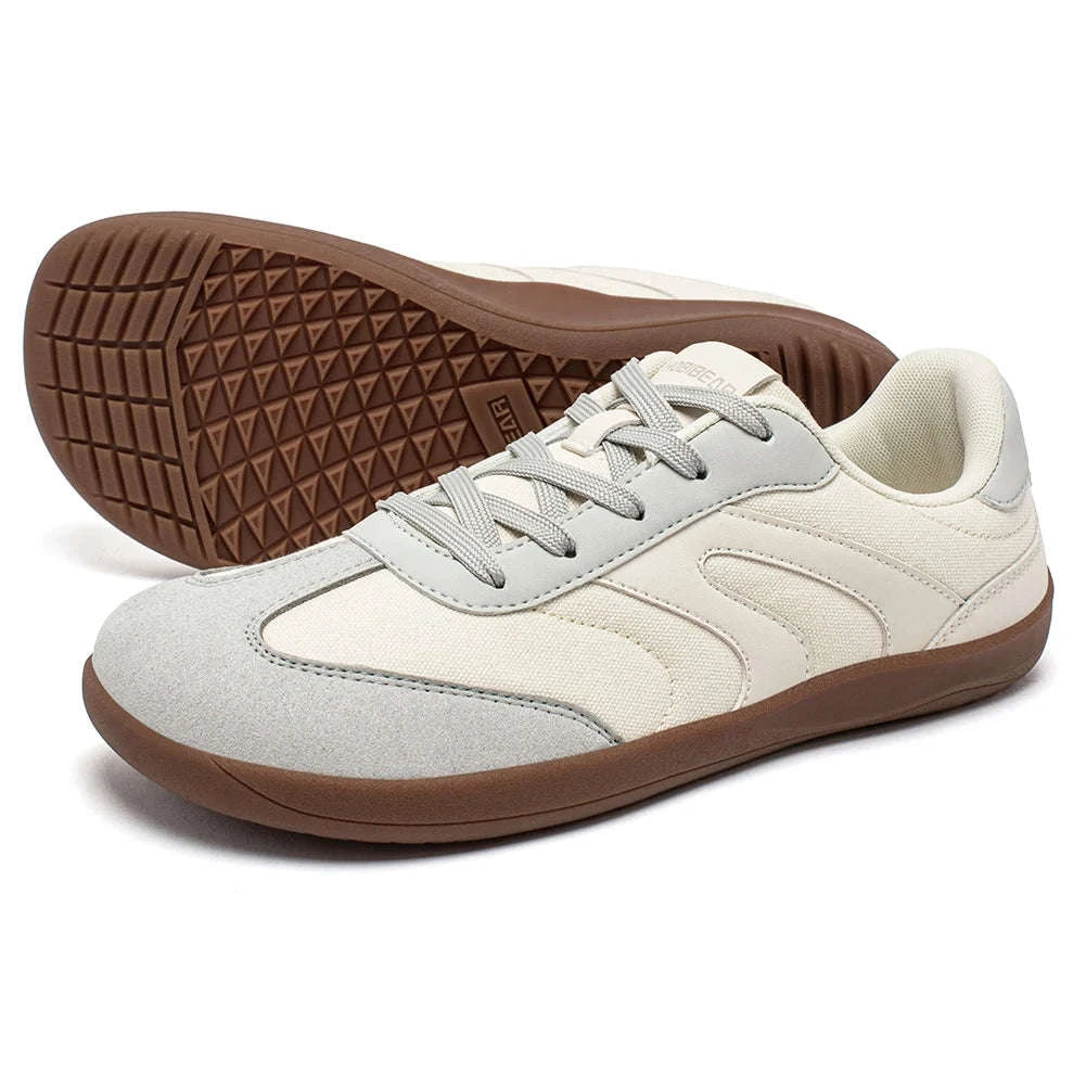 Barefoot Wide Toe Sneakers Unisex Zero Drop Minimalist Canvas Shoes-Black / 38