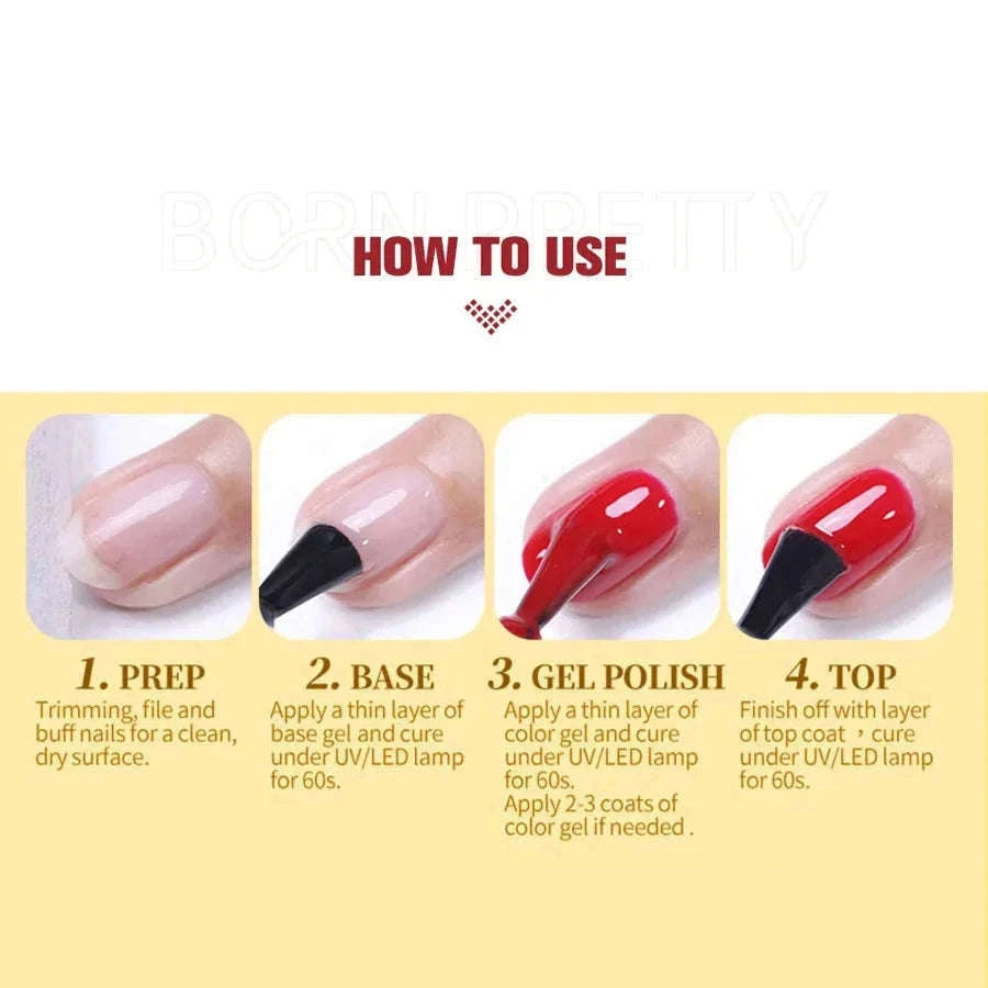 Base Coat & Top Coat Nail Reinforcement Gel for Lasting Shine-2set Base Coat
