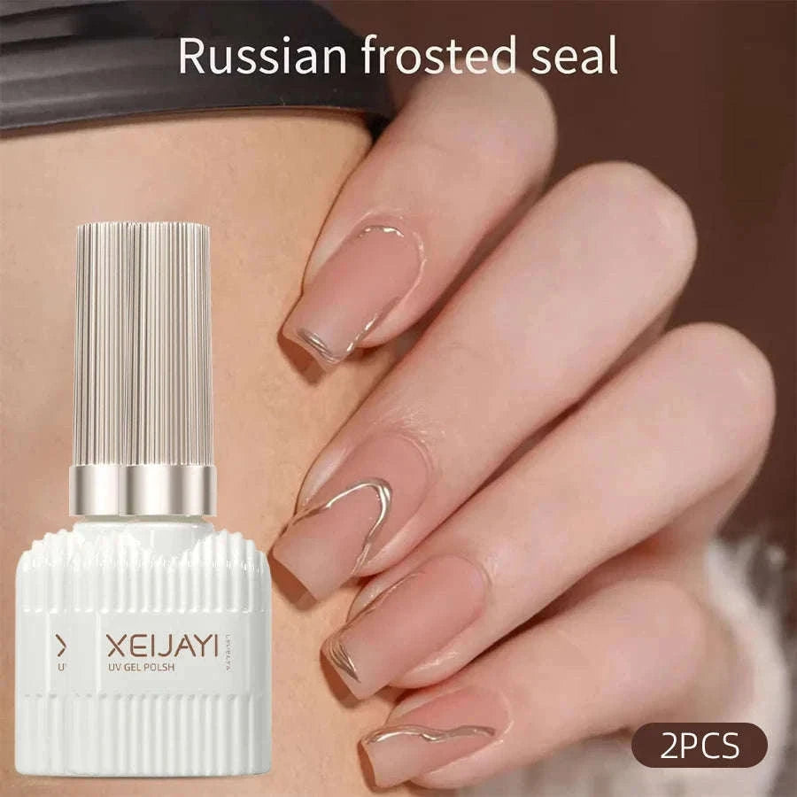 Base Coat & Top Coat Nail Reinforcement Gel for Lasting Shine-2set Base Coat