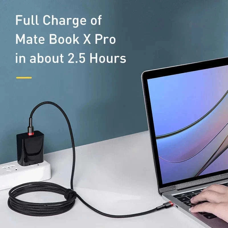 Baseus 100W USB-C to USB-C Fast Charging Cable-100W Red Black / 1m