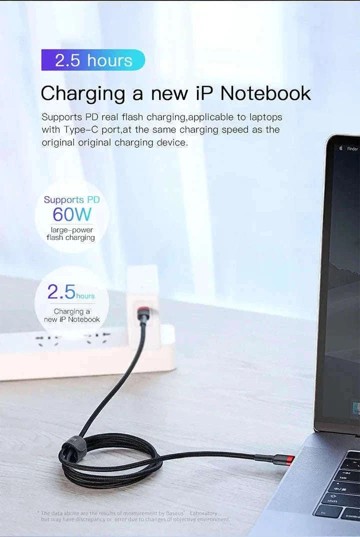 Baseus 100W USB-C to USB-C Fast Charging Cable-100W Red Black / 1m