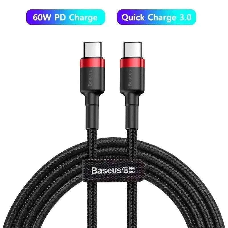 Baseus 100W USB-C to USB-C Fast Charging Cable-100W Red Black / 1m