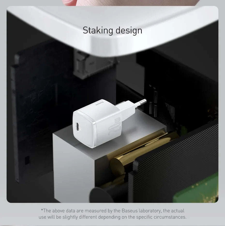 Baseus 20W USB C Charger with PD Fast Charging-20W Mini Black