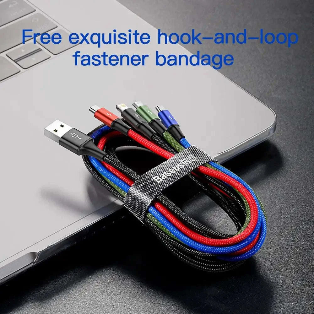 Baseus 3-in-1 USB Charging Cable for Multi‑Device Use-2 iP 120cm