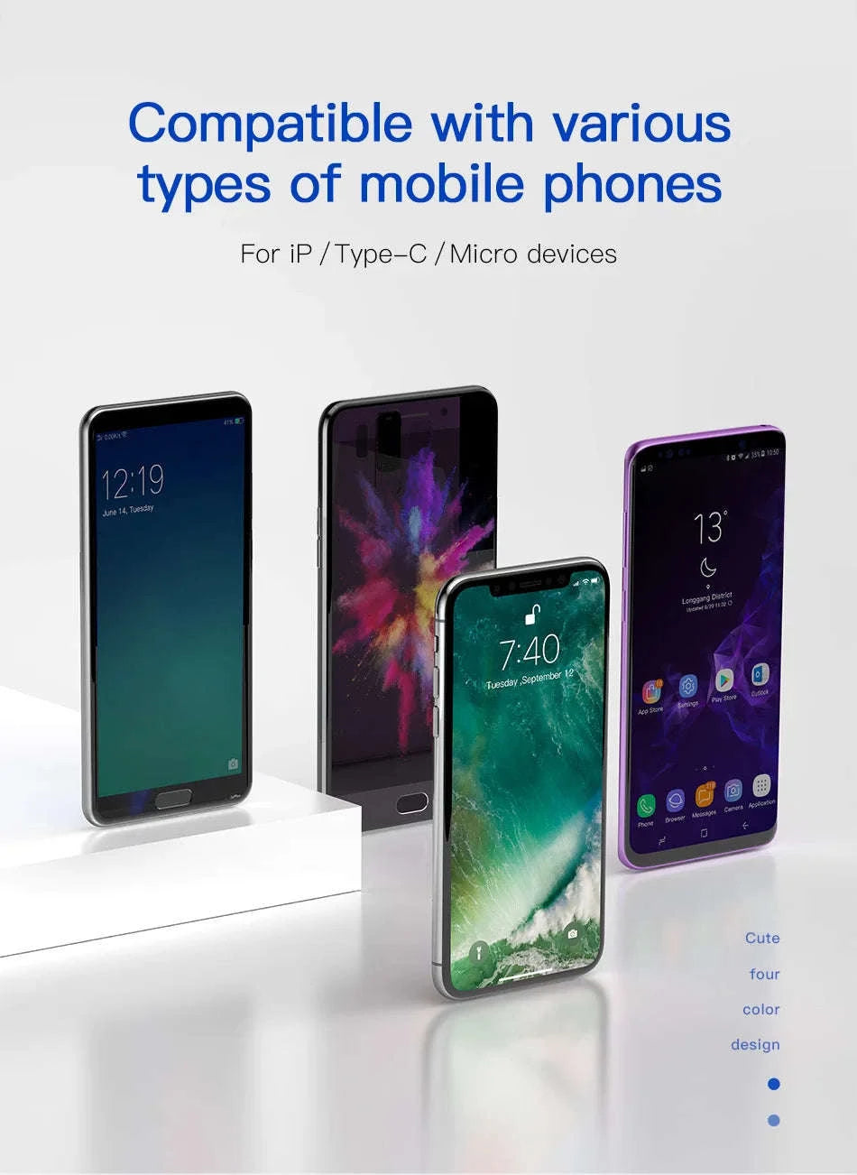 Baseus 3-in-1 USB Charging Cable for Multi‑Device Use-2 iP 120cm