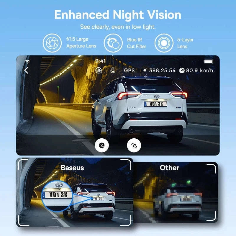 Baseus 3K Front and Rear Dash Cam for Safer Driving-Front n Rear n HW / CHINA / None