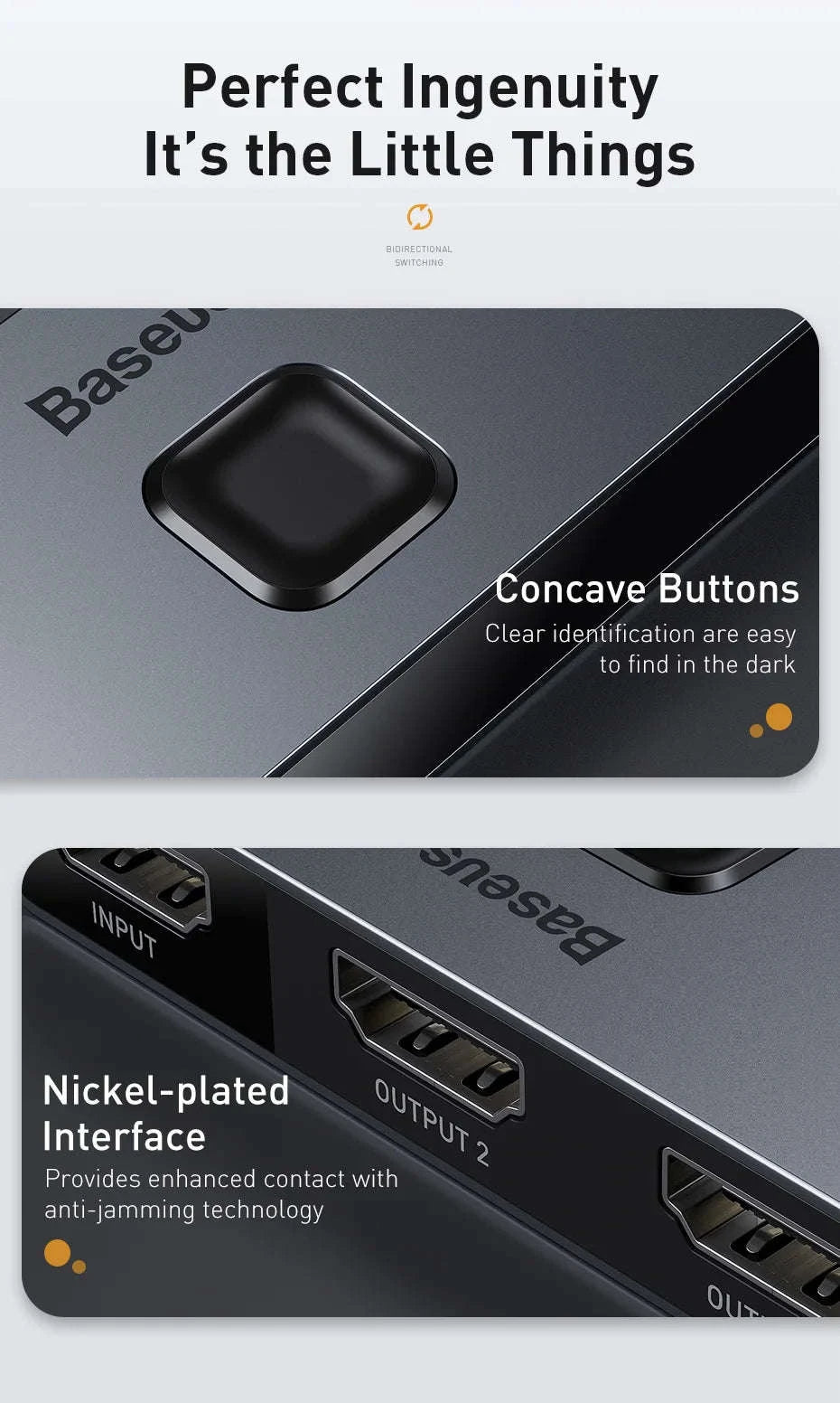 Baseus 4K HD Switch HDMI Adapter-HDMI-Switch