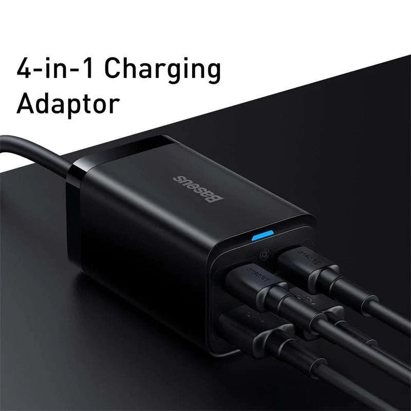 Baseus 65W/100W GaN Desktop Charger 4-Port Fast Charging Station-65W EU 220V