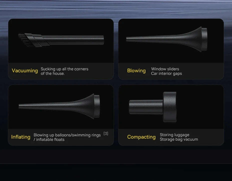 Baseus AT 4-in-1 Car Vacuum Cleaner-Black