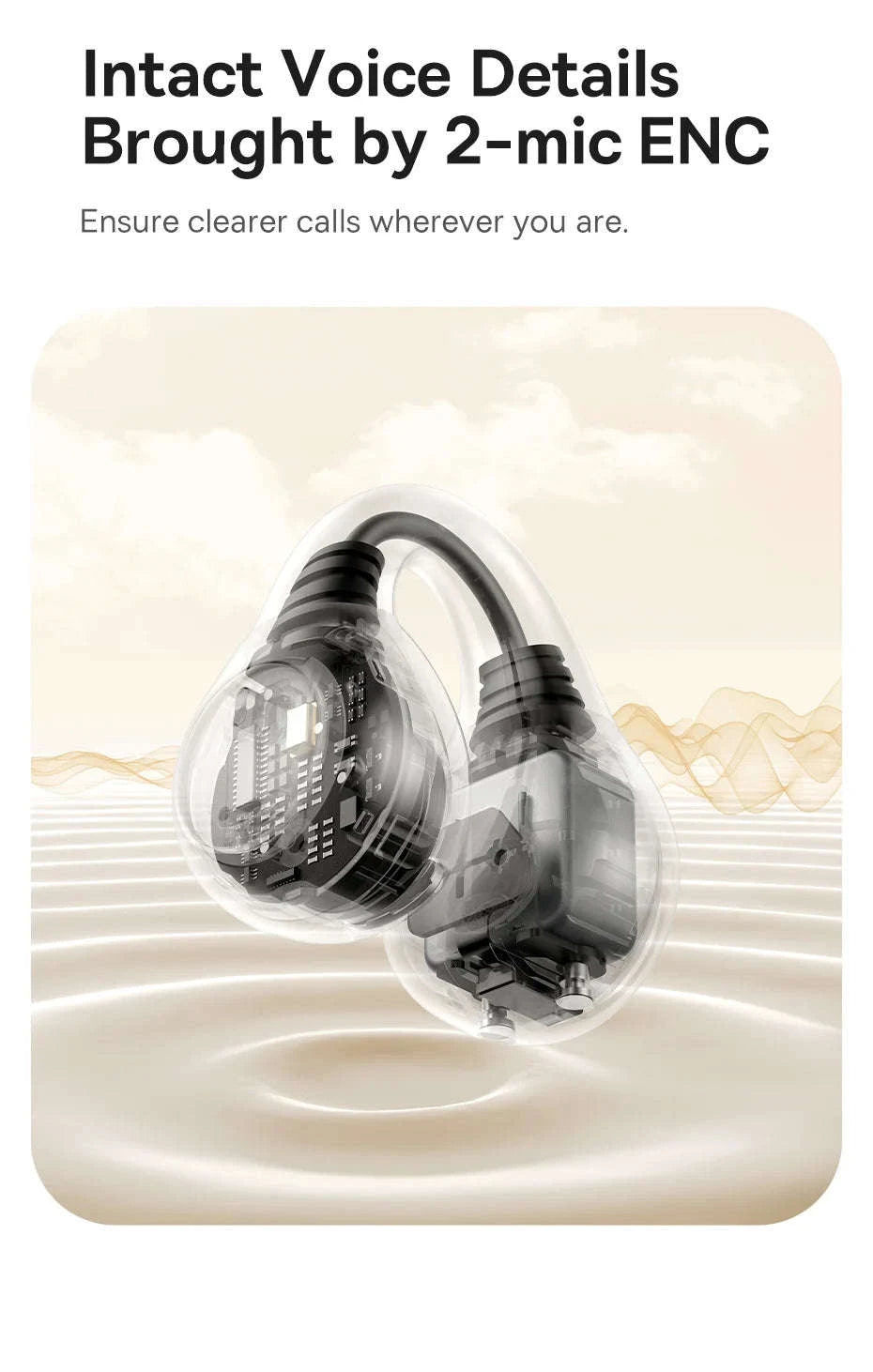 Baseus Bass 15 Clip Open Ear Earphones-White