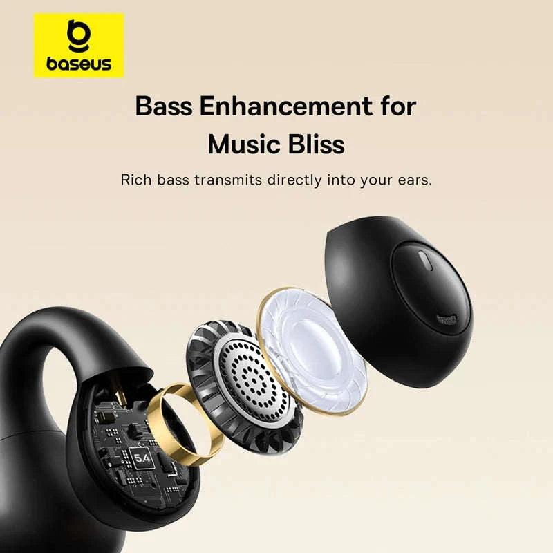 Baseus Bass 15 Clip Open Ear Earphones-White