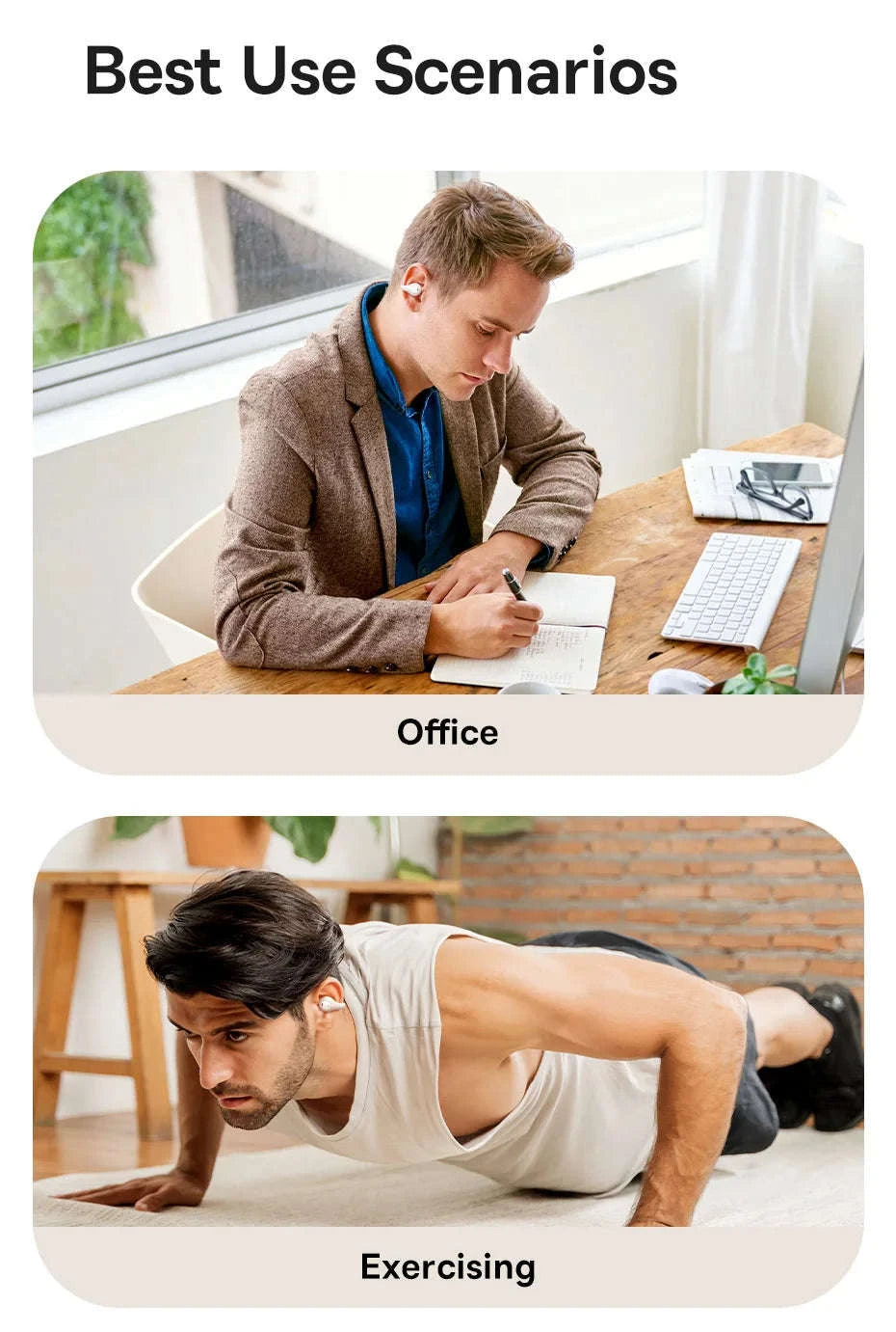 Baseus Bass 15 Clip Open Ear Earphones-White