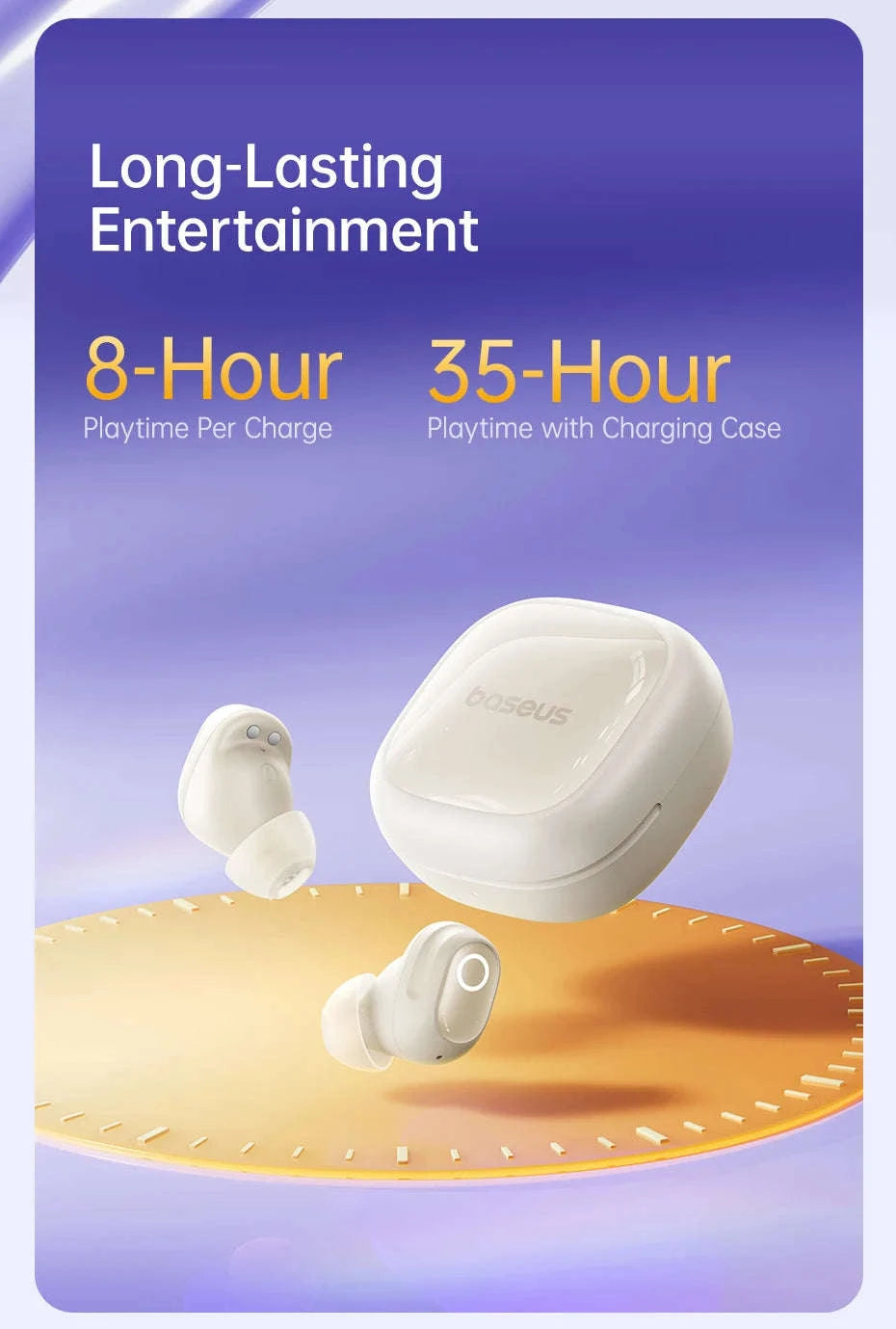 Baseus Bass BD1 Wireless Earphones Bluetooth 5.4 Mini Sports Earbuds-Cosmic Black