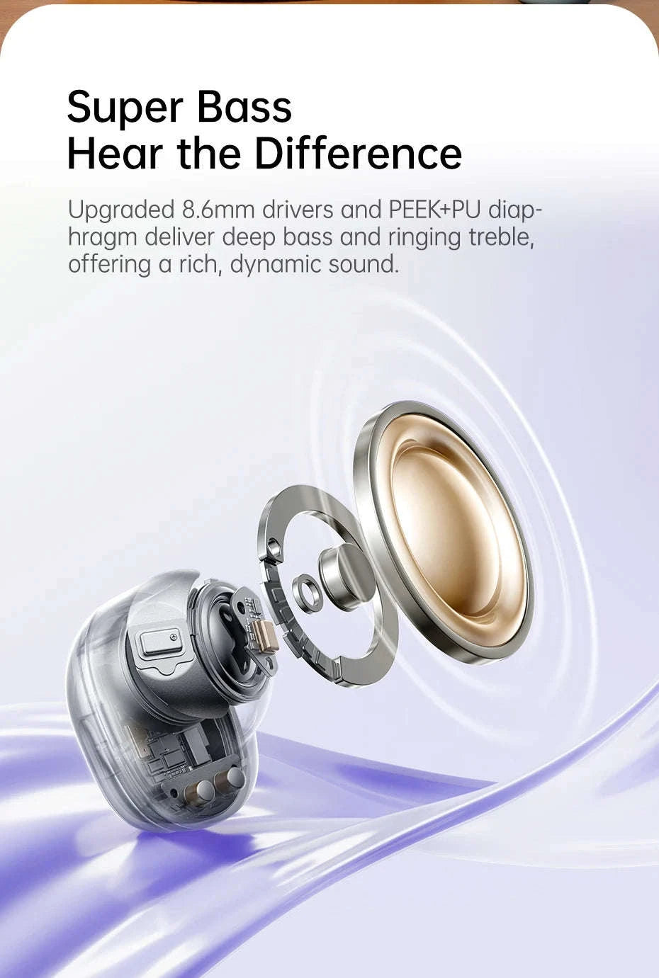 Baseus Bass BD1 Wireless Earphones Bluetooth 5.4 Mini Sports Earbuds-Cosmic Black