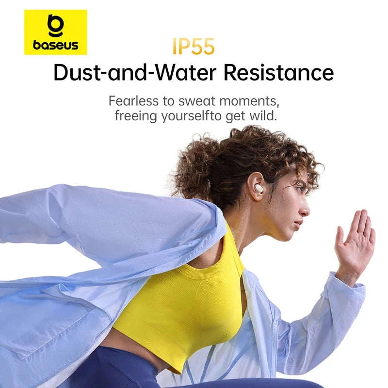 Baseus Bass BD1 Wireless Earphones Bluetooth 5.4 Mini Sports Earbuds-Cosmic Black