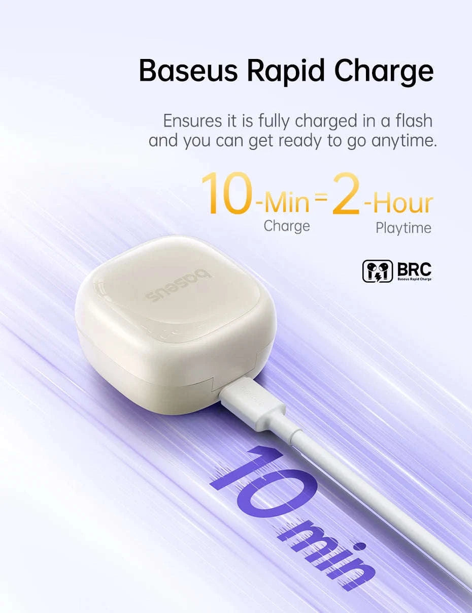 Baseus Bass BD1 Wireless Earphones Bluetooth 5.4 Mini Sports Earbuds-Cosmic Black