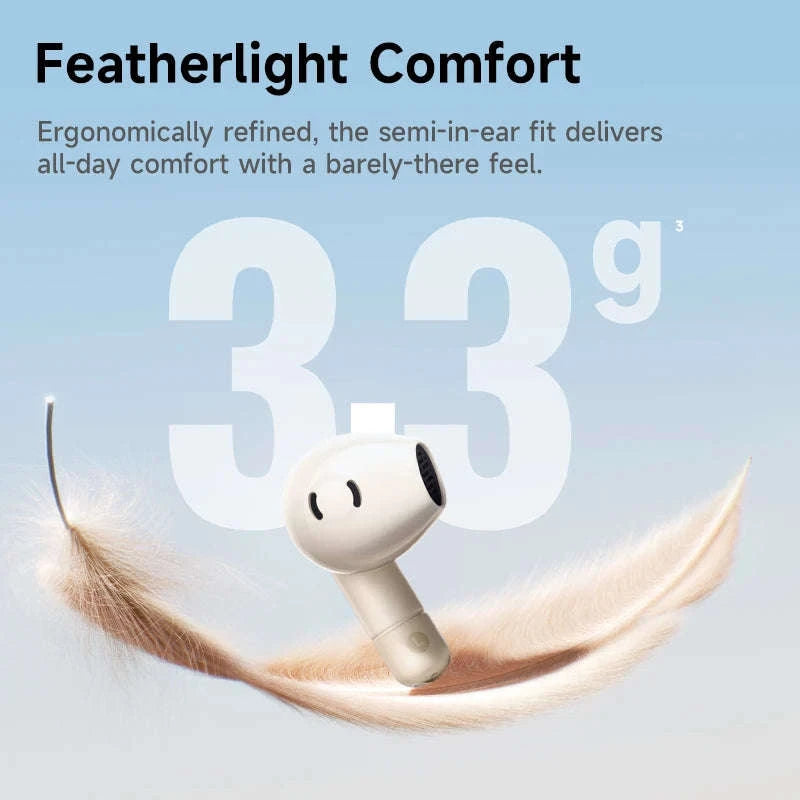 Baseus Bass BS2 Lite True Wireless Earbuds-Moon White