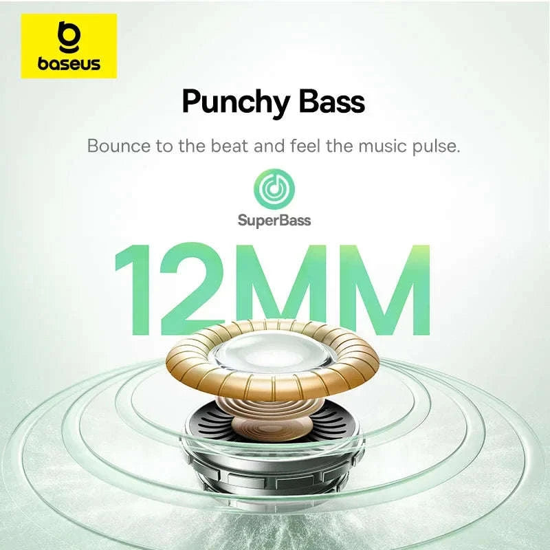 Baseus Bass EP10 NC Noise Cancelling Wireless Earbuds-White