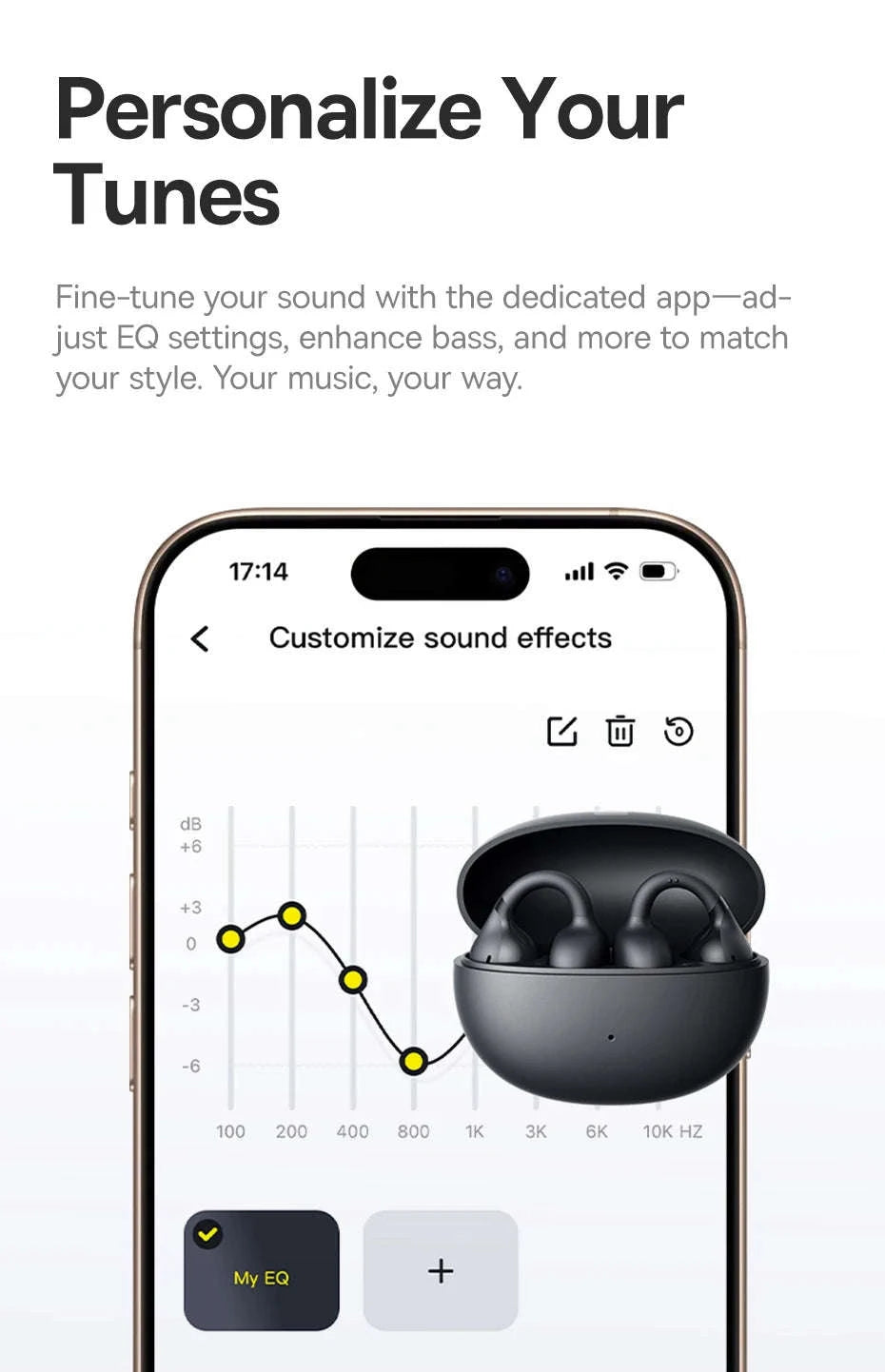 Baseus BC1 Open Ear Wireless Ear Clip Earbuds-Black